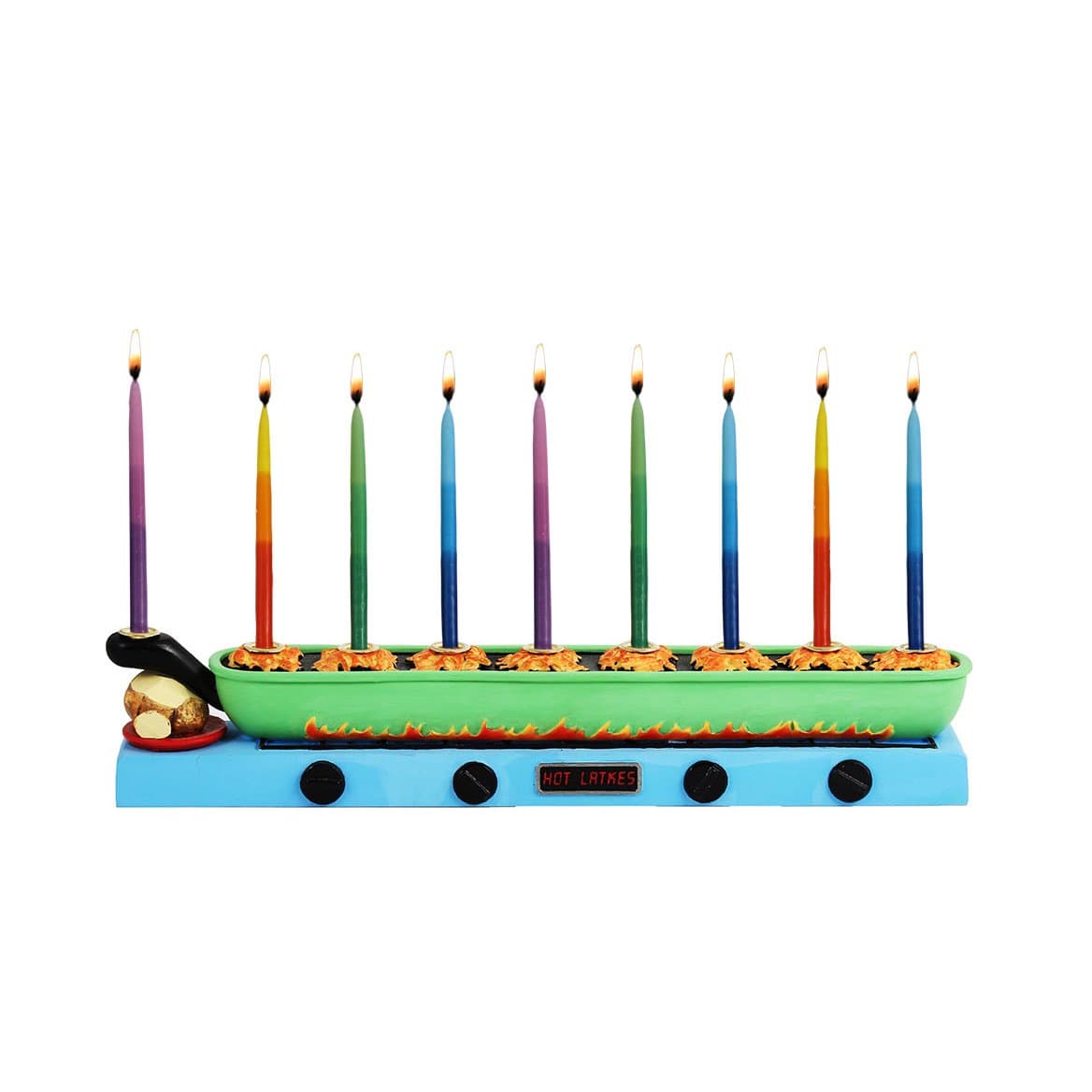 Zion Judaica - Latke Pan Hand - Painted Menorah - ModernTribe