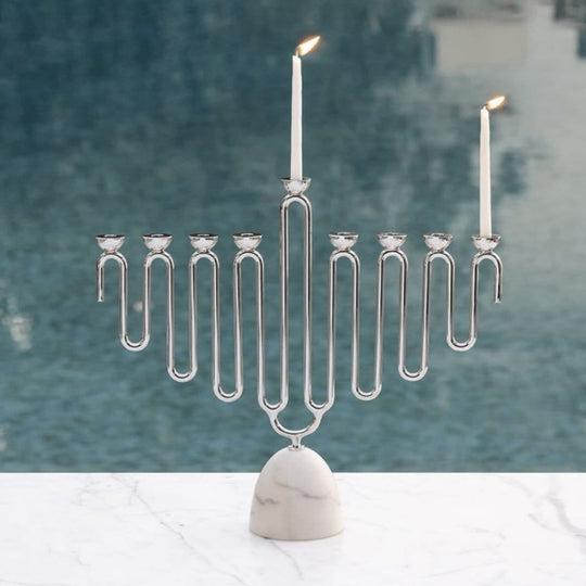 Coluna Menorah by Anna New York - Silver