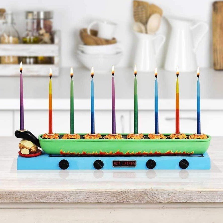 Zion Judaica - Latke Pan Hand - Painted Menorah - ModernTribe