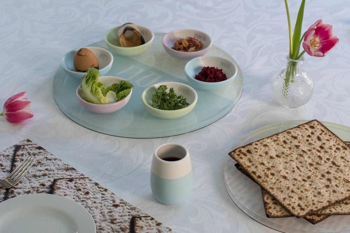 Chai Modern - Bubbelah Pastel Seder Plate - ModernTribe