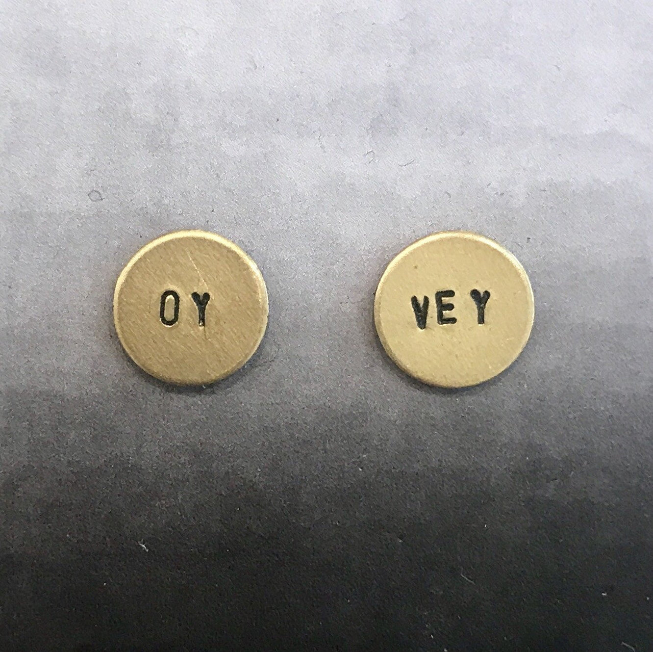 Grey Theory Mill - Oy Vey Earrings in Brass - ModernTribe