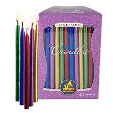 Ner Mitzvah - Metallic Multicolor Hanukkah Candles - ModernTribe