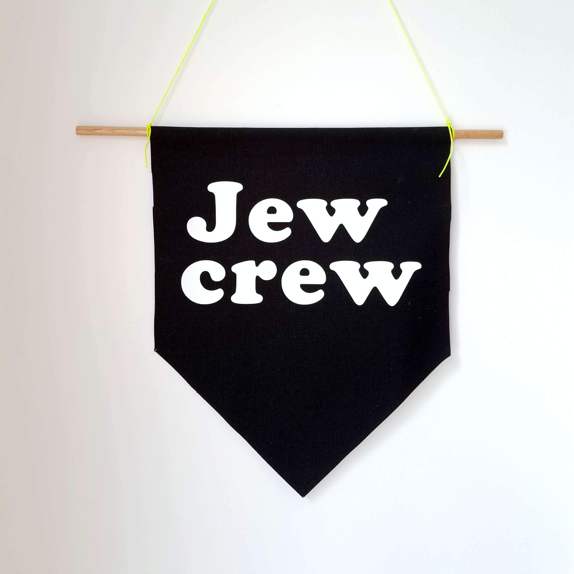Tchotch Shop Decoration Black Jew Crew Banner
