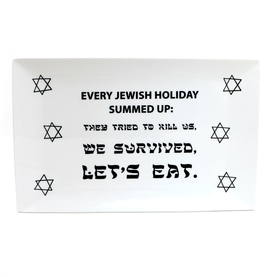 Lenny Mud Serving Plate or Platter We Survived Let's Eat Platter