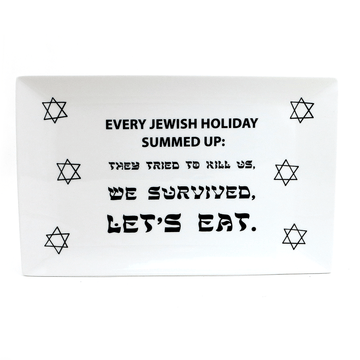 Lenny Mud Serving Plate or Platter We Survived Let's Eat Platter