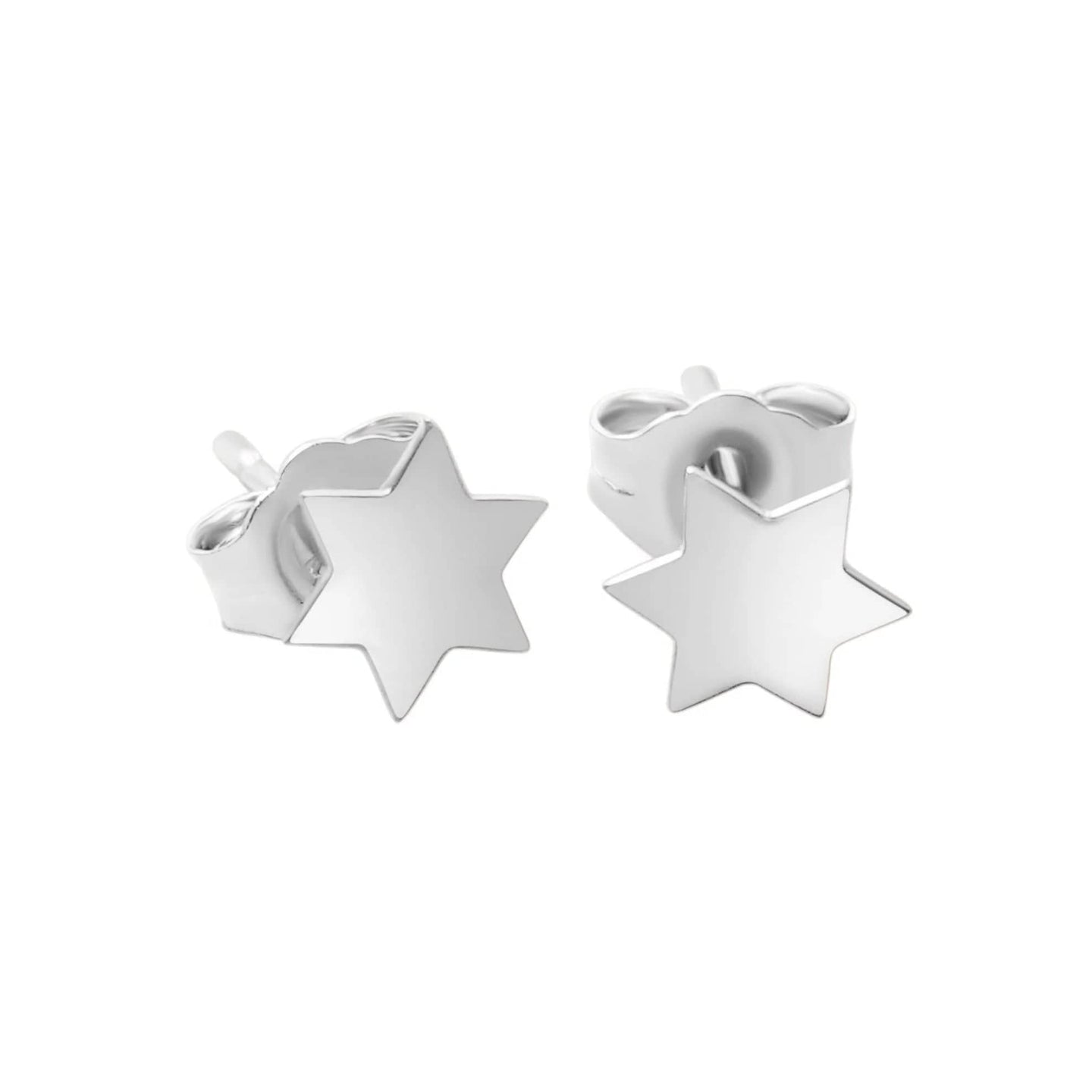 Alef Bet Earrings Blue Opal Sterling Silver Star of David Earrings