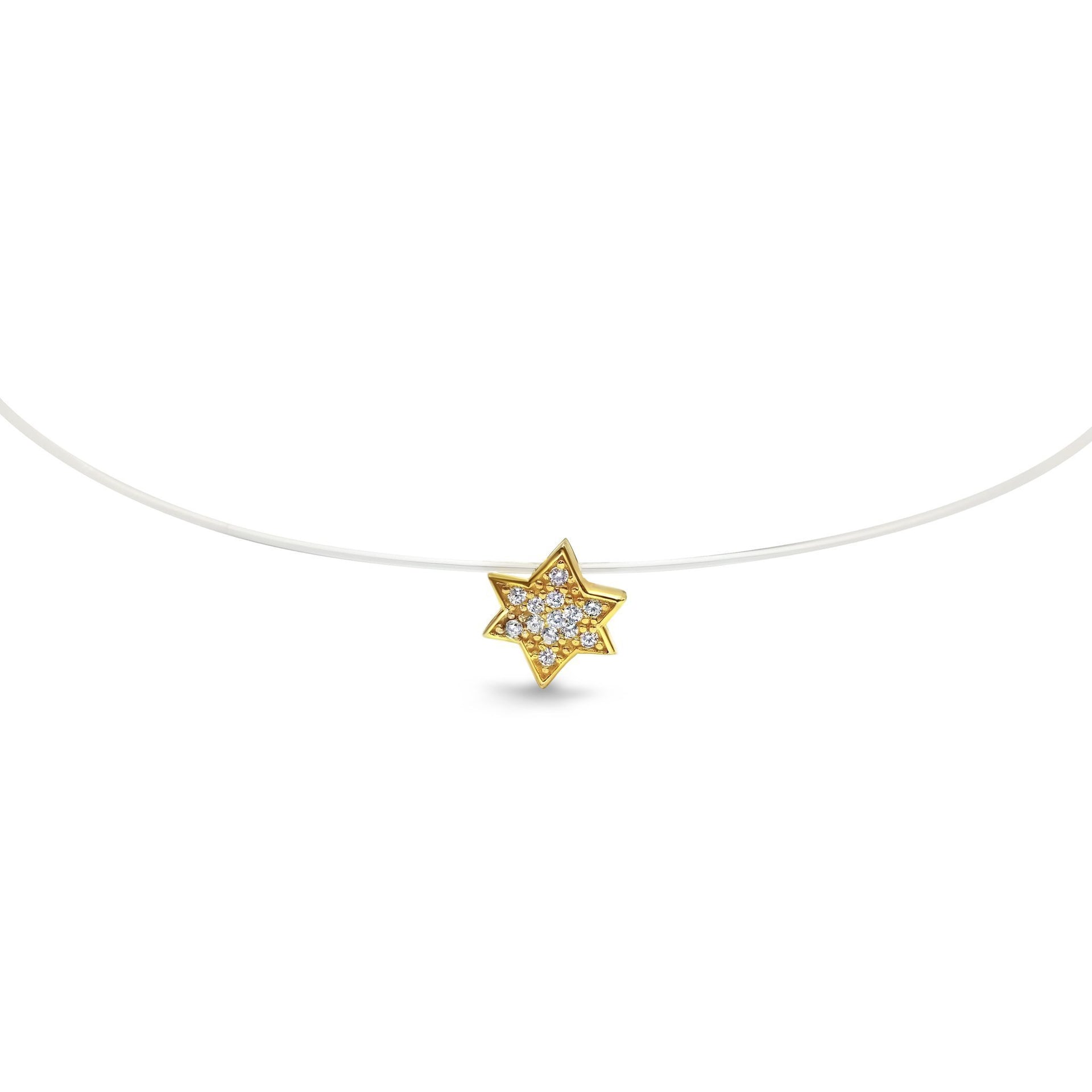 Star of David Necklace on Invisible Chain