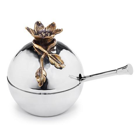 Aviva Pomegranate Covered Bowl with Spoon by Mary Jurek