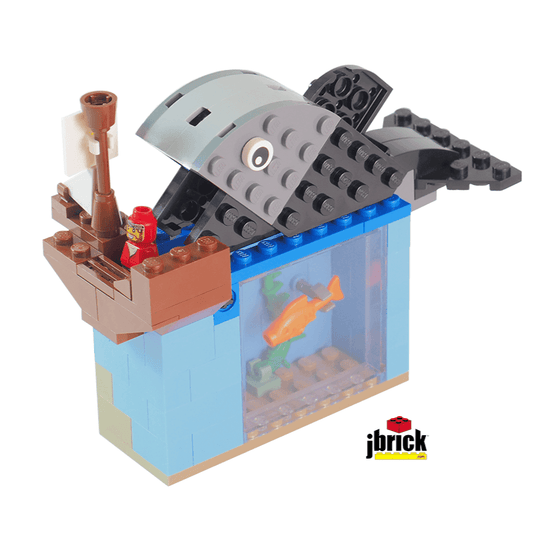 Jonah and the Whale Tzedakah Box Kit Made with LEGO® Bricks