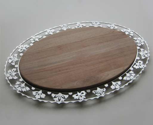 Melanie Dankowicz - Jubilant Challah Board by Melanie Dankowicz - SIlver or Black - ModernTribe