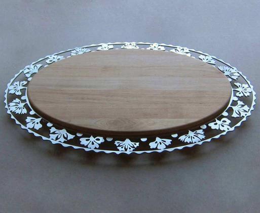 Melanie Dankowicz - Jubilant Challah Board by Melanie Dankowicz - SIlver or Black - ModernTribe
