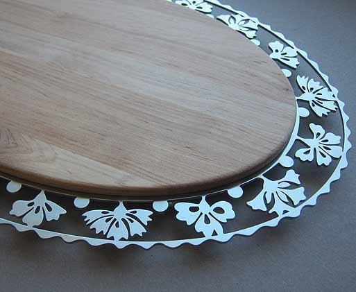 Melanie Dankowicz - Jubilant Challah Board by Melanie Dankowicz - SIlver or Black - ModernTribe