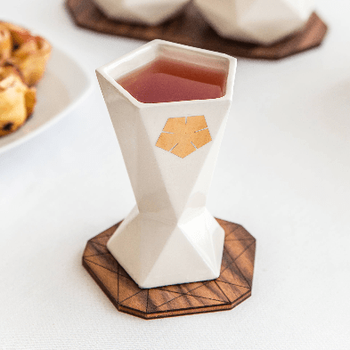 Studio Armadillo - Shabbat Kiddush Cup with Gold Leaf - ModernTribe