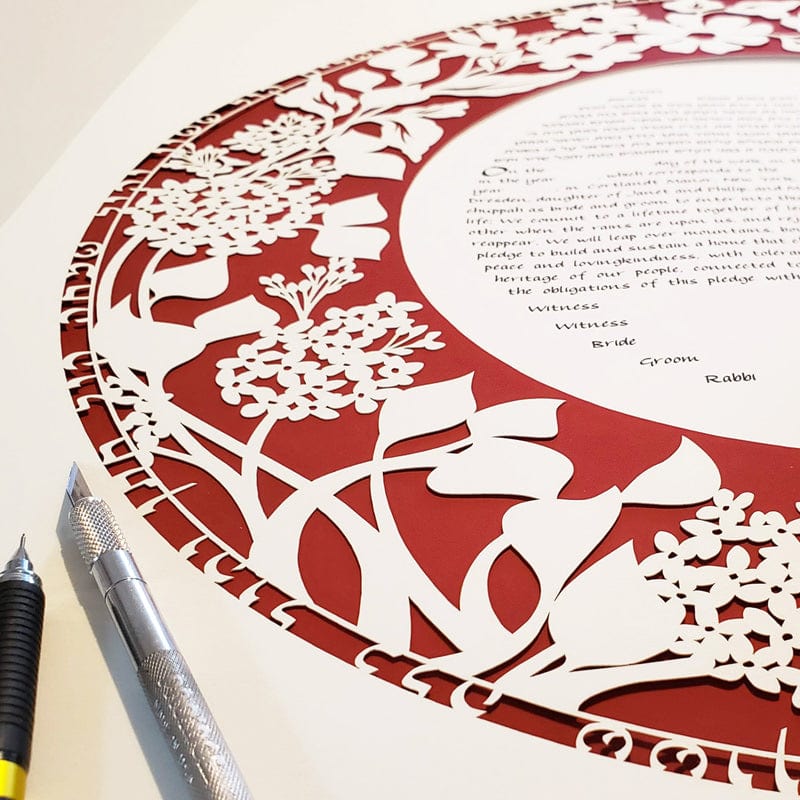 Melanie Dankowicz - Lilac Circle Ketubah by Melanie Dankowicz - (Choice of Colors) - ModernTribe