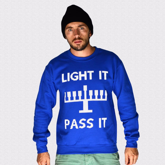 Light It, Pass It Hanukkah Sweatshirt