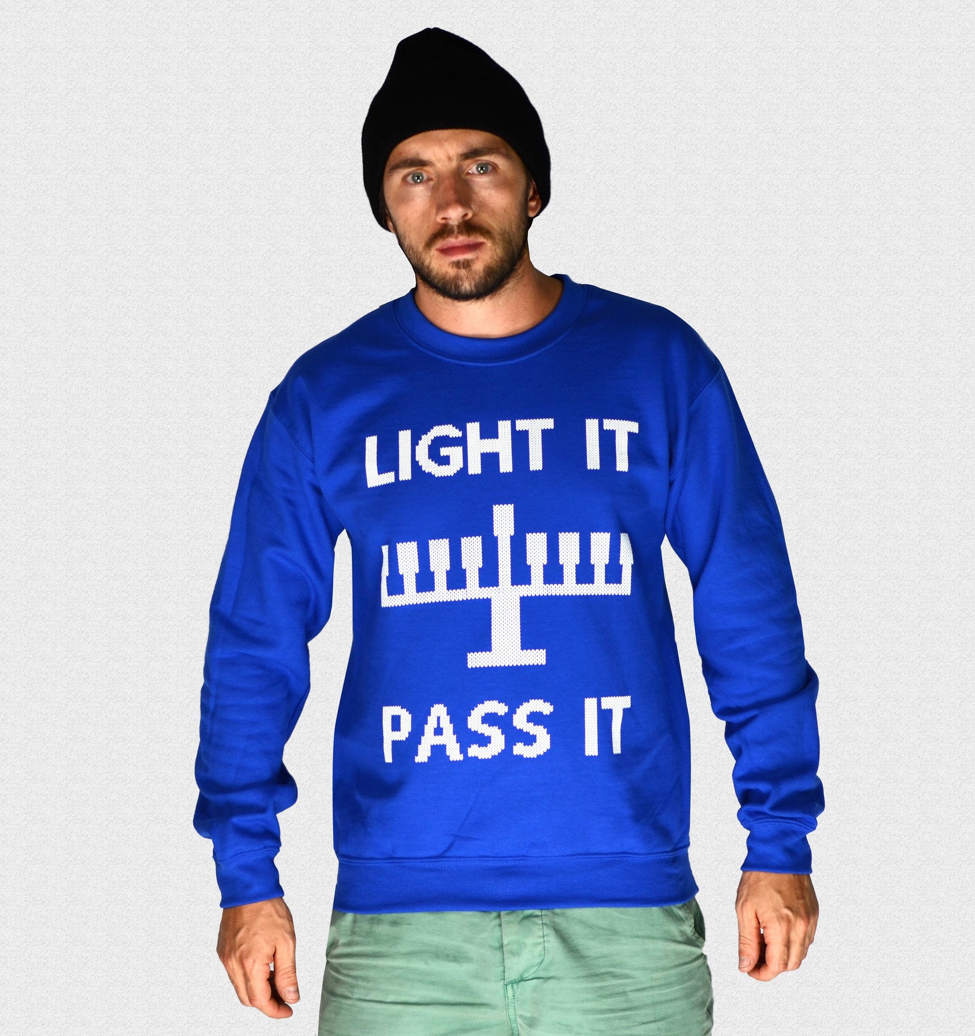 Wethouse Sweatshirt Light It, Pass It Hanukkah Sweatshirt
