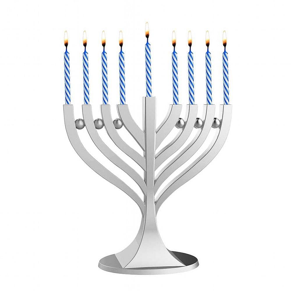 Aviv Judaica - Small Classic Menorah with Birthday Candles - ModernTribe