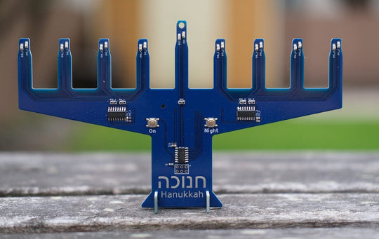 Electronic Circuit Board Menorah Model III
