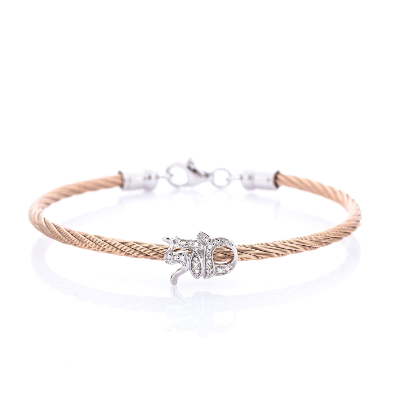 Alef Bet - Mazel Diamond Bracelet - Rose Gold - ModernTribe