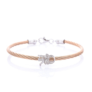Alef Bet Bracelets Mazel Diamond Bracelet - Yellow Gold, Rose Gold or Silver
