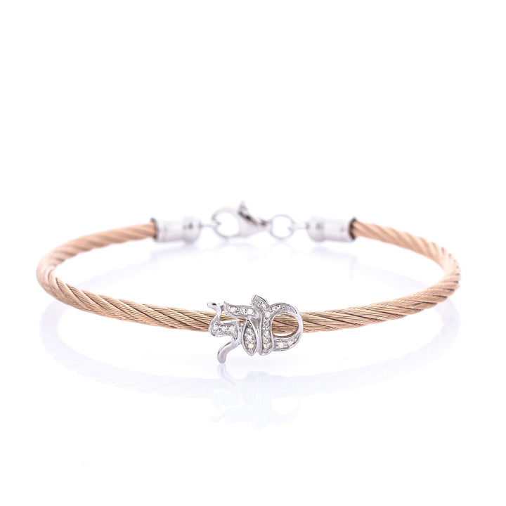 Alef Bet Bracelets Mazel Diamond Bracelet - Yellow Gold, Rose Gold or Silver
