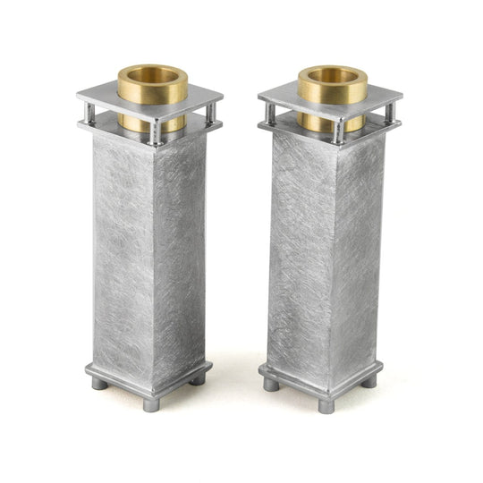 Medium Square Shabbat Candle Holders by Joy Stember