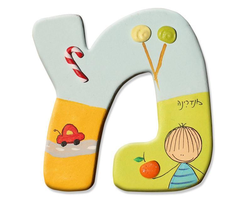 Sharon Goldstein Happy Judaica - Personalized Hebrew Letters Wall Art - ModernTribe