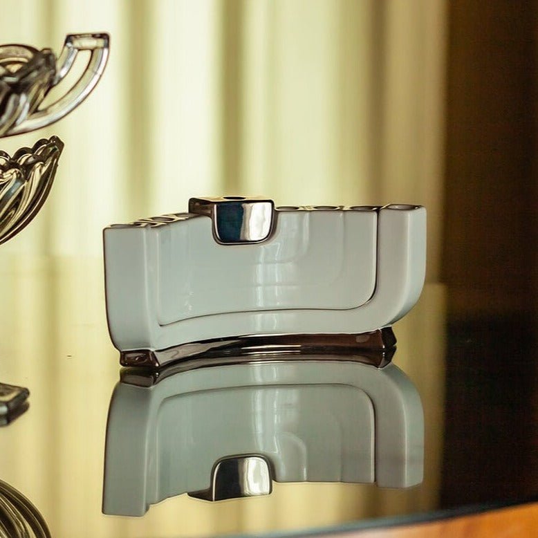Mi Polin - Menokiah Lux Menorah/Shabbat Candlesticks by Mi Polin - Platinum - ModernTribe