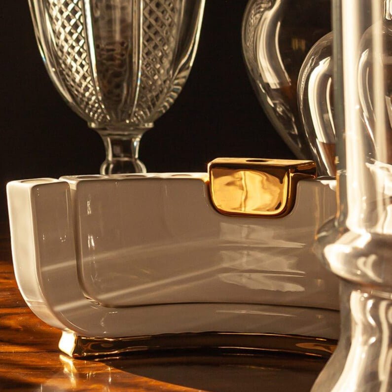 Mi Polin - Menokiah Lux Menorah/Shabbat Candlesticks by Mi Polin - Gold - ModernTribe