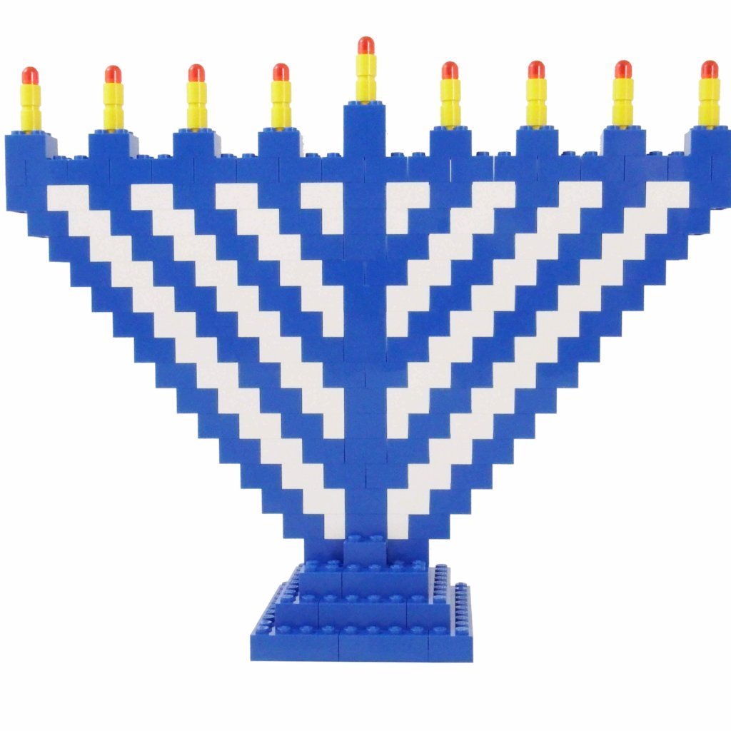 jbrick - Limited Edition Blue and White LEGO® Menorah - ModernTribe