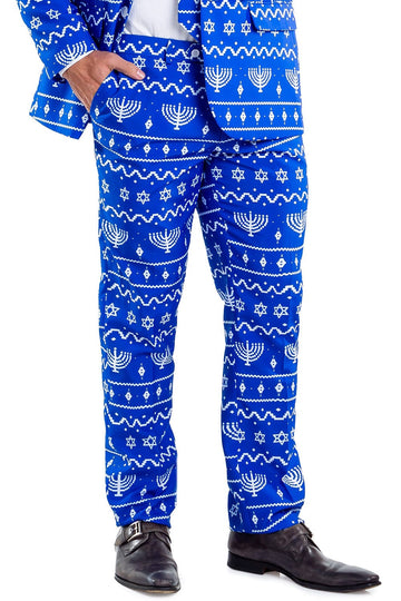 Tipsy Elves Pants The Lit Menorah Suit Pants by Tipsy Elves