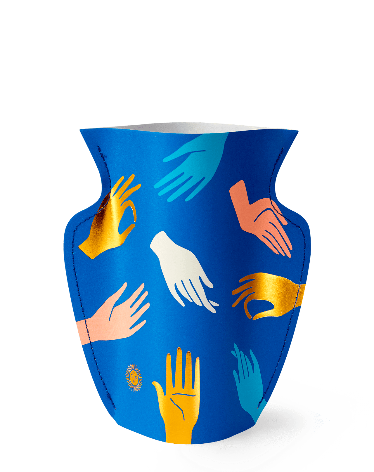 Octaevo - Blue Paper Hamsa Vase by Octaevo - Large or Mini - ModernTribe