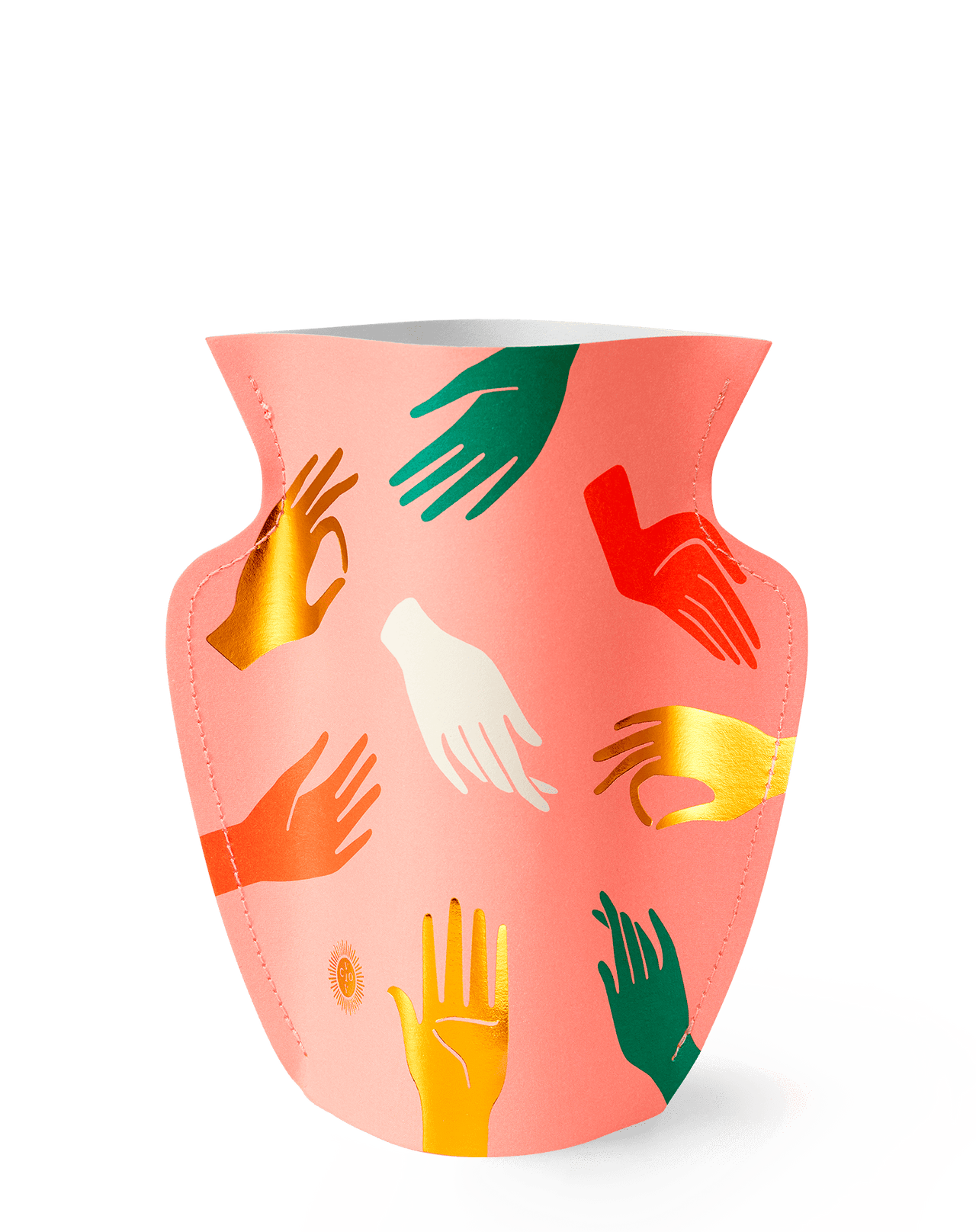Octaevo - Pink Paper Hamsa Vase by Octaevo - Large or Mini - ModernTribe