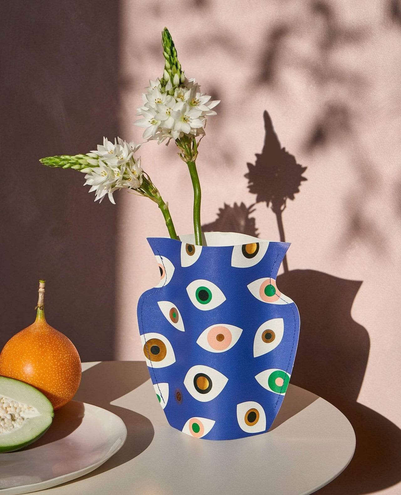 Octaevo - Blue Paper Evil Eye Vase by Octaevo - Large or Mini - ModernTribe
