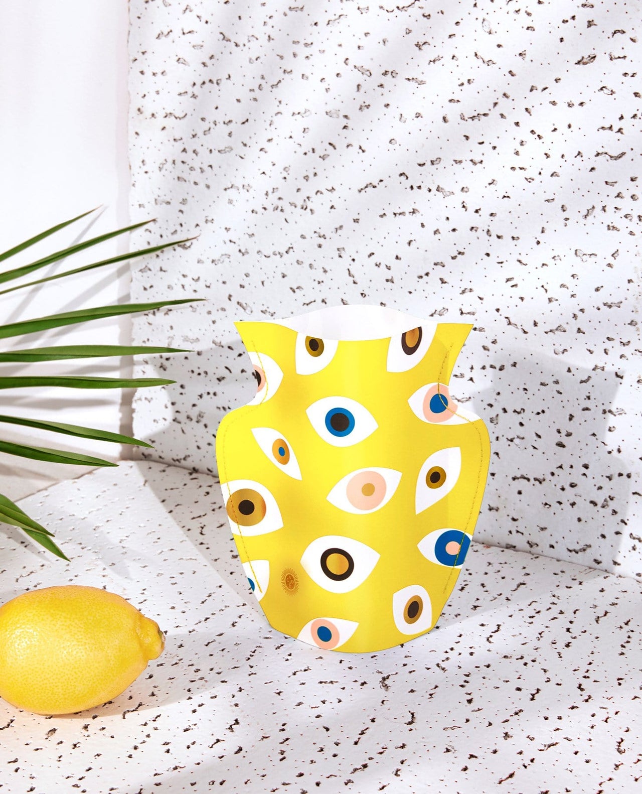 Octaevo - Yellow Paper Evil Eye Vase by Octaevo - Large or Mini - ModernTribe
