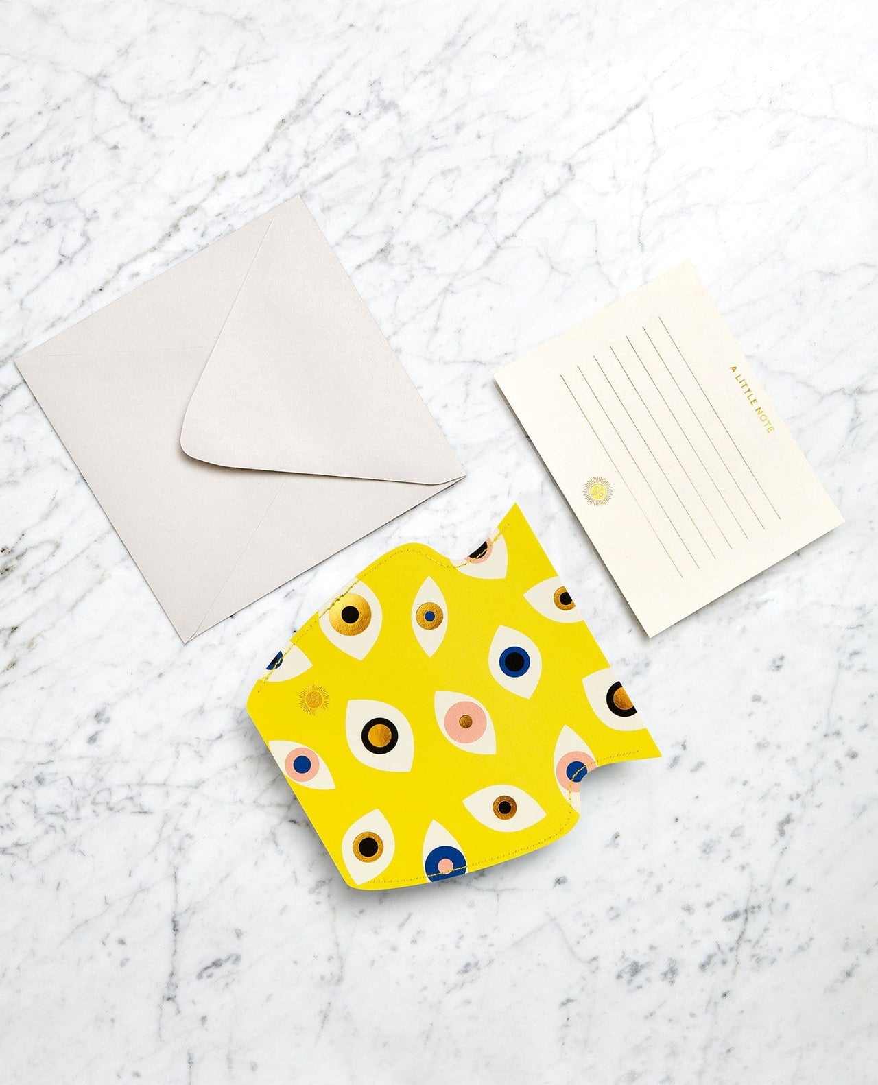 Octaevo - Yellow Paper Evil Eye Vase by Octaevo - Large or Mini - ModernTribe