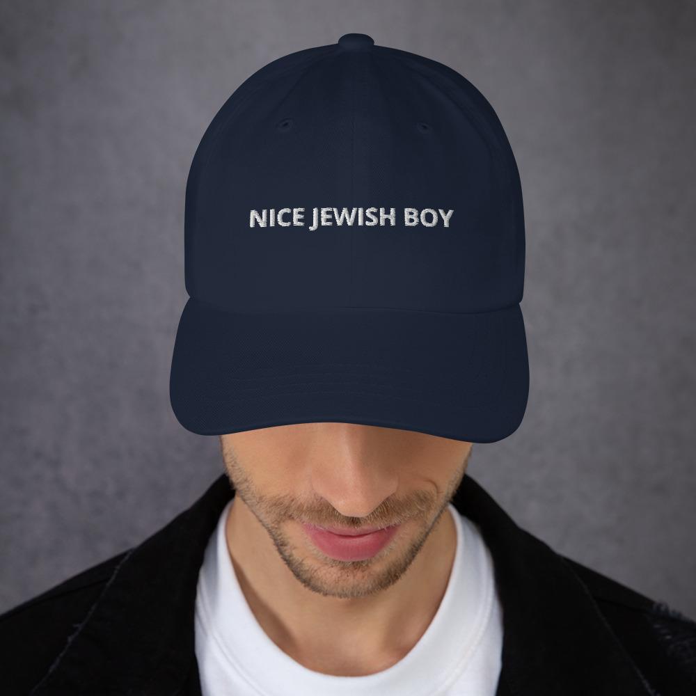 ModernTribe Hats Nice Jewish Boy Embroidered Hat - Navy, Pink or Light Blue