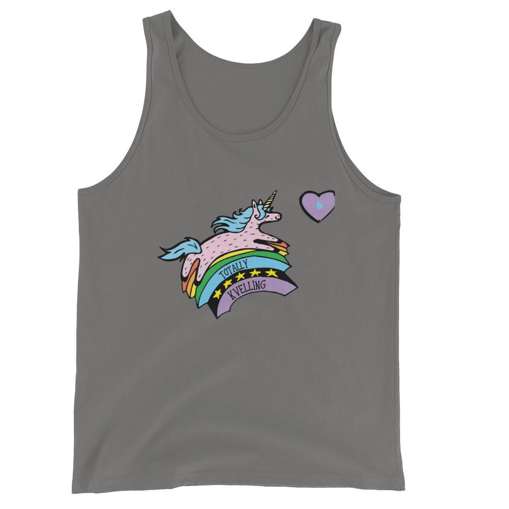 What Jew Wanna Eat - Jewnicorn Totally Kvelling Unisex Tank Top - (Choice of Color) - (Sizes XS - XXL) - ModernTribe