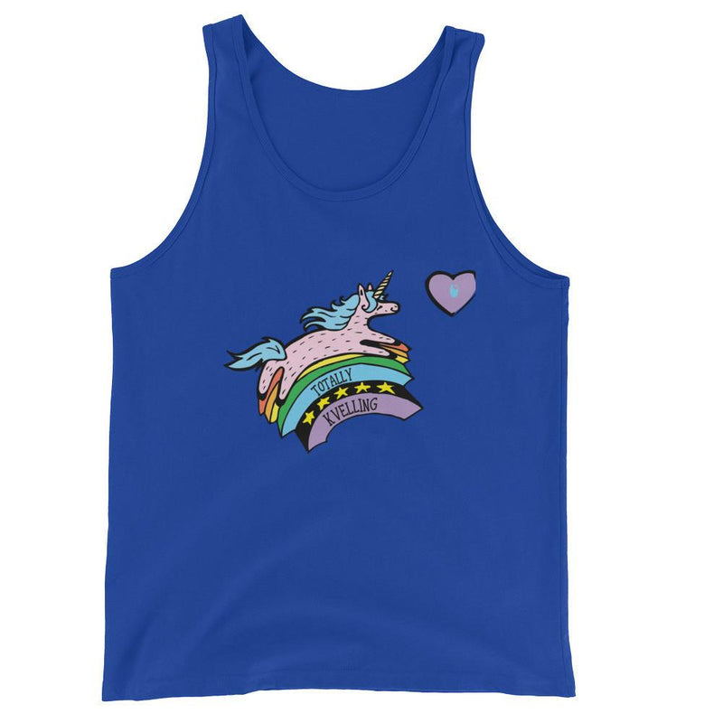 What Jew Wanna Eat - Jewnicorn Totally Kvelling Unisex Tank Top - (Choice of Color) - (Sizes XS - XXL) - ModernTribe