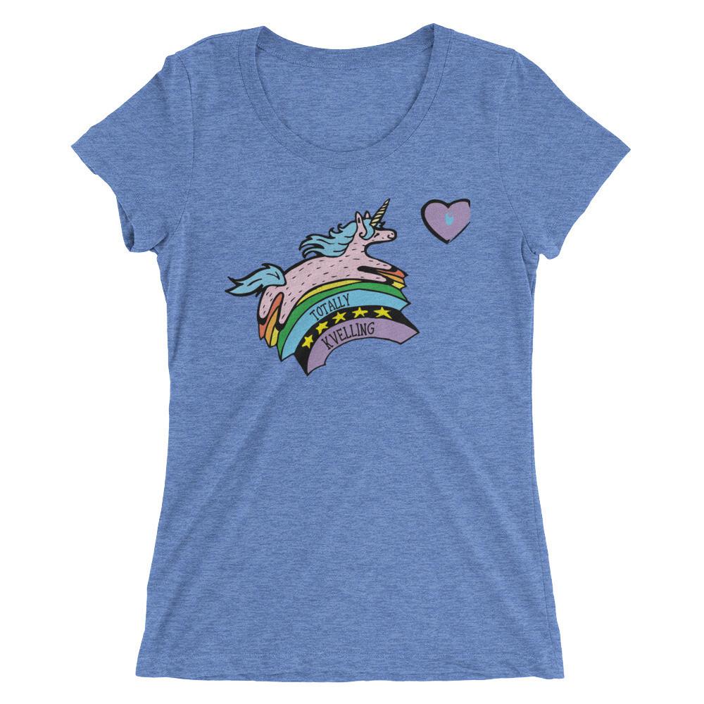 What Jew Wanna Eat T-Shirt Blue / S Jewnicorn Totally Kvelling Ladies' T-Shirt - Choice of Color