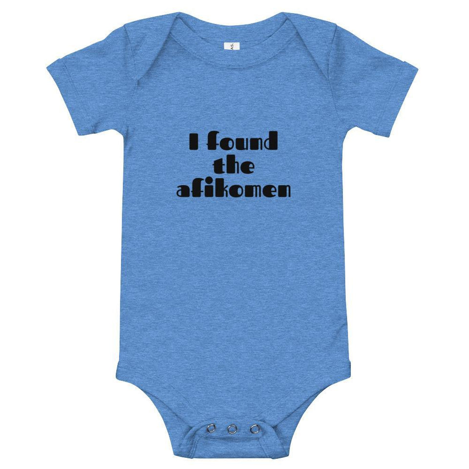 ModernTribe Apparel - I Found the Afikomen Baby Onesie - White, Blue or Pink - ModernTribe