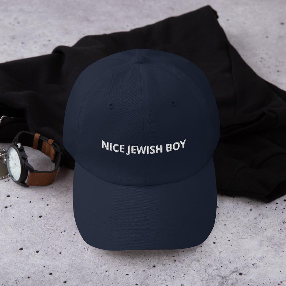 ModernTribe Hats Nice Jewish Boy Embroidered Hat - Navy, Pink or Light Blue