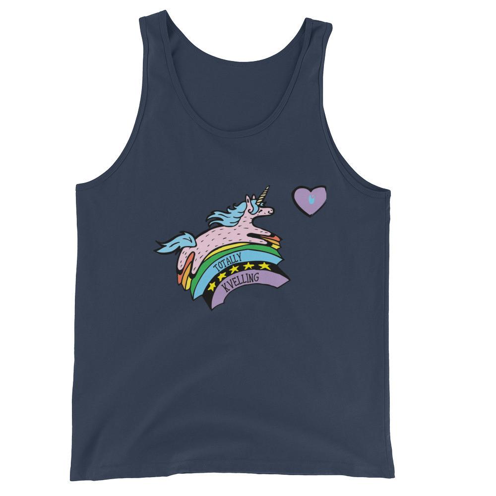 What Jew Wanna Eat - Jewnicorn Totally Kvelling Unisex Tank Top - (Choice of Color) - (Sizes XS - XXL) - ModernTribe