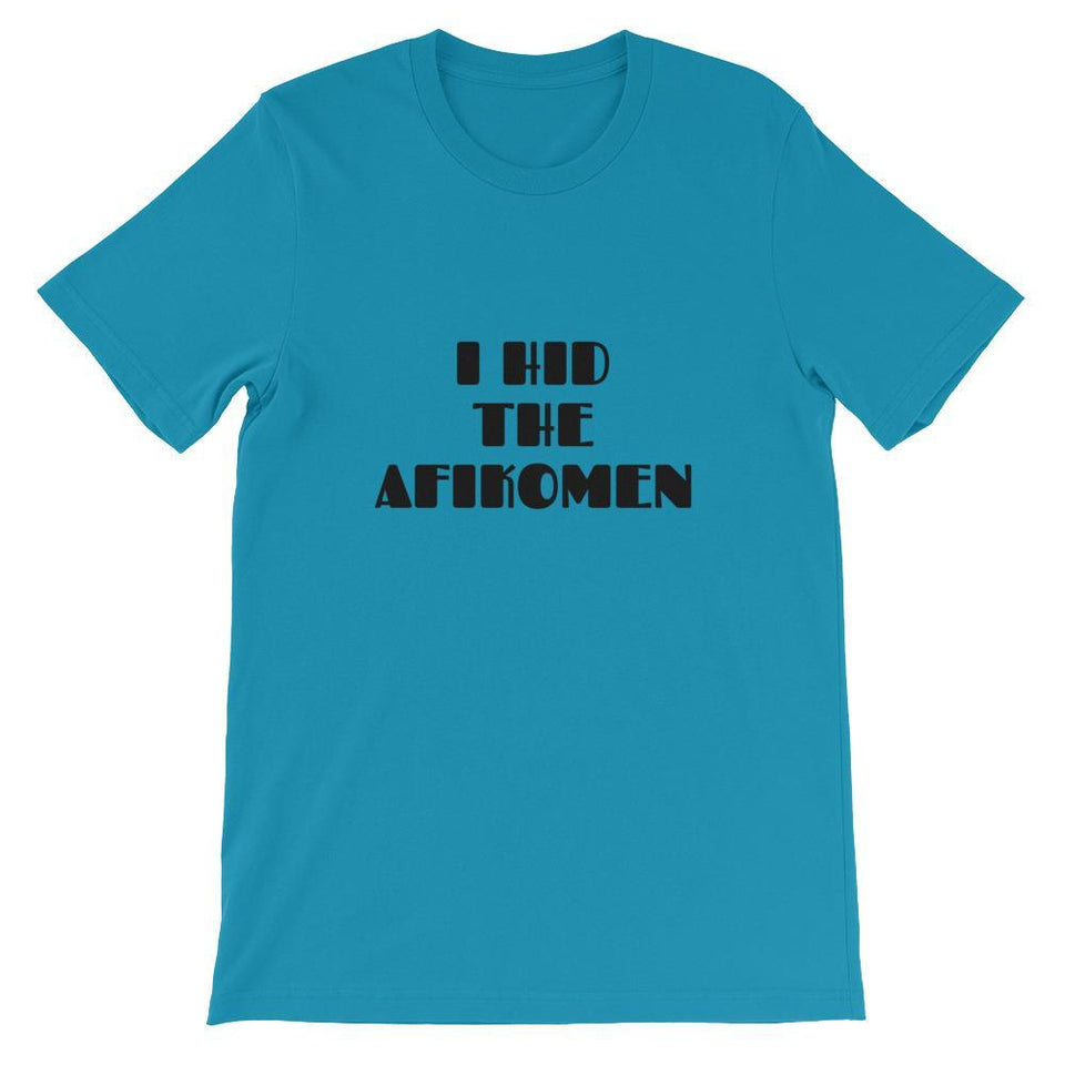 ModernTribe Apparel - I Hid the Afikomen Unisex T-Shirt - (White, Aqua or Pink) - (Sizes XS - 4XL) - ModernTribe