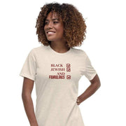 Eli7Designs T-Shirts Black, Jewish and Fabulous Women's T-shirt