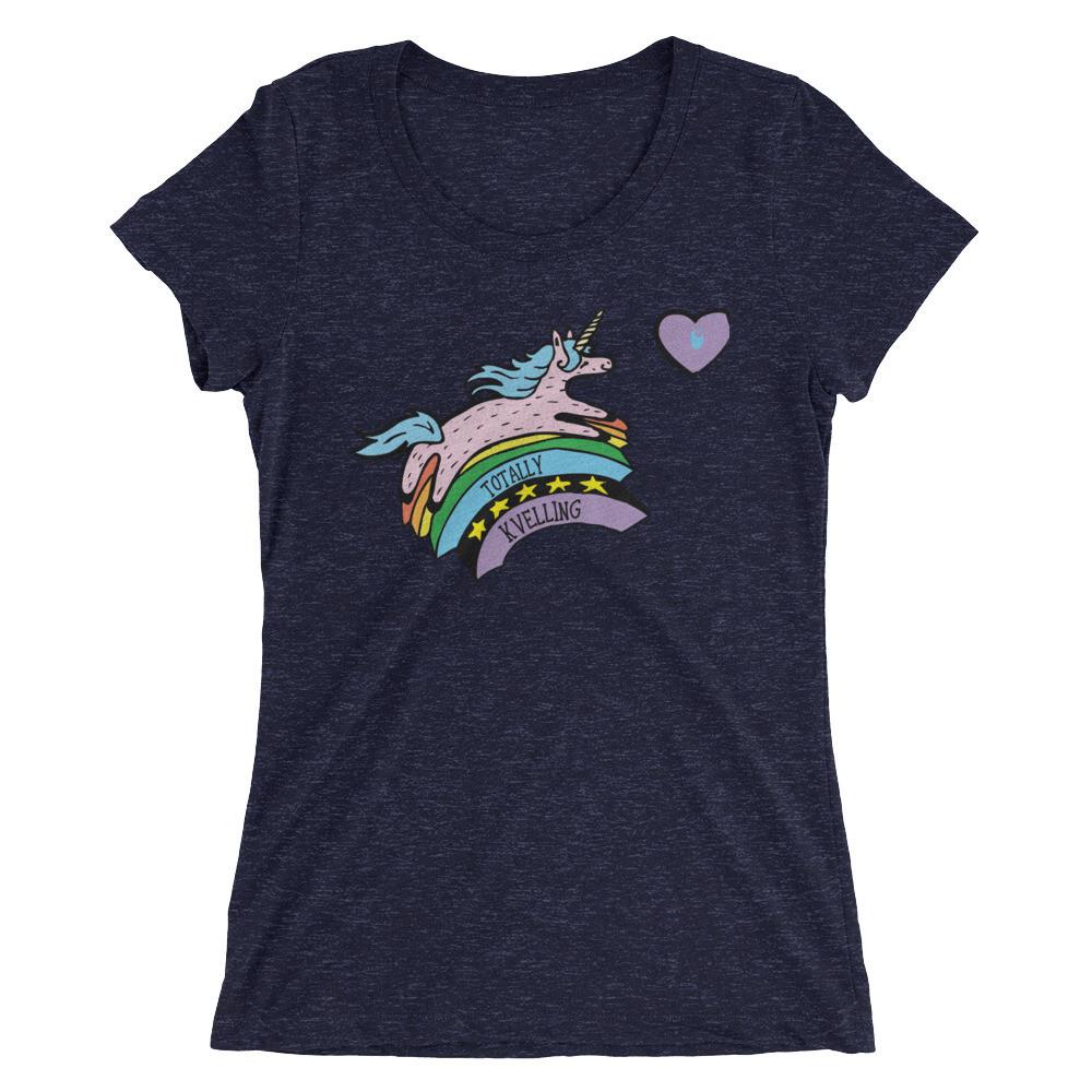 What Jew Wanna Eat T-Shirt Navy / S Jewnicorn Totally Kvelling Ladies' T-Shirt - Choice of Color