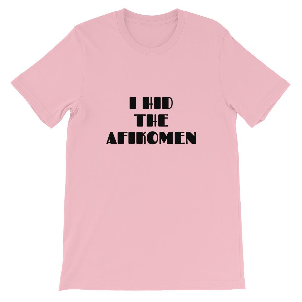 ModernTribe Apparel - I Hid the Afikomen Unisex T-Shirt - (White, Aqua or Pink) - (Sizes XS - 4XL) - ModernTribe