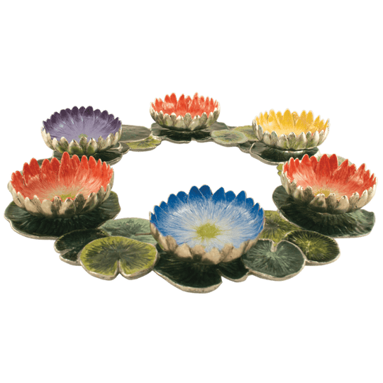 Multi-Color Lotus Seder Plate