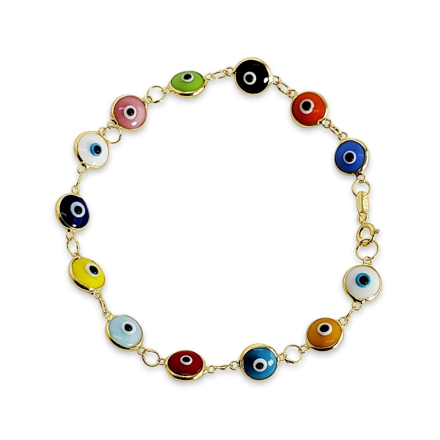 Alef Bet Bracelets Colorful Evil Eye Bracelet