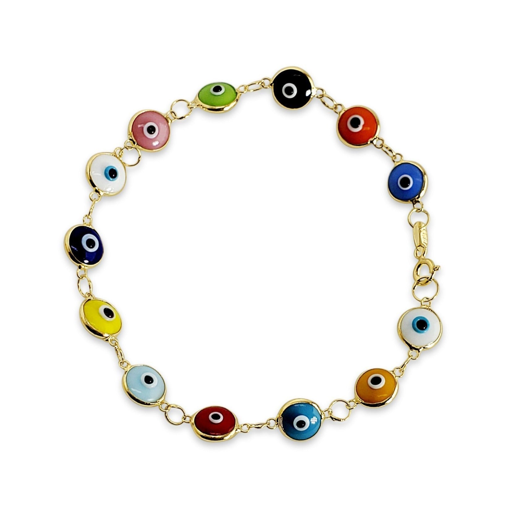 Alef Bet Bracelets Colorful Evil Eye Bracelet